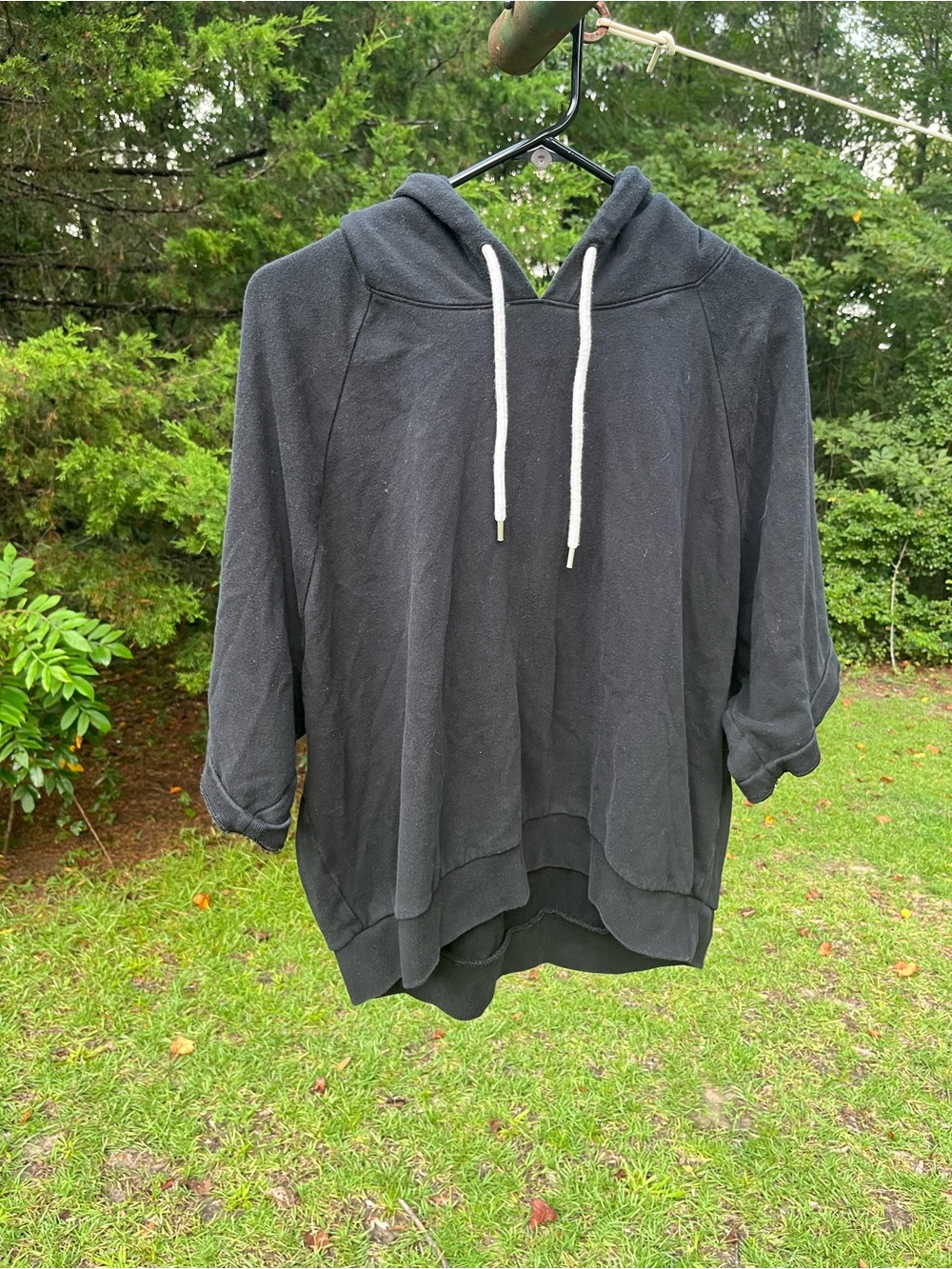 GAP Black Hoodie with White Drawcords